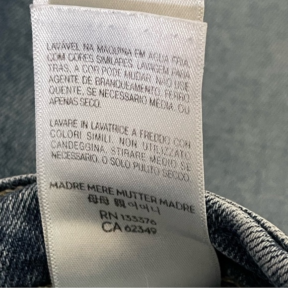 Mother The Mid Rise Dazzler Ankle Slim Straight Jean Whiplash Med Blue Wash 27 - Picture 11 of 16